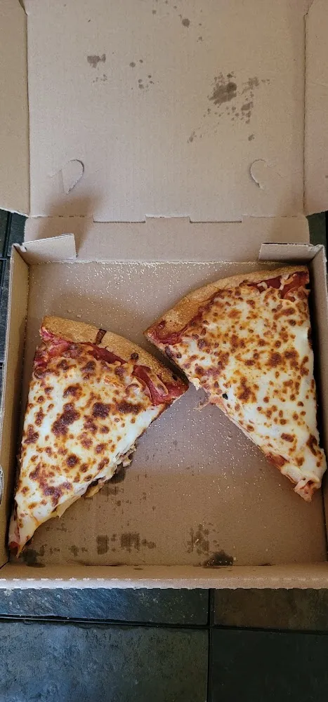 Deep Dish Cheese Pizza with Pepperoni and Onion Under Cheese