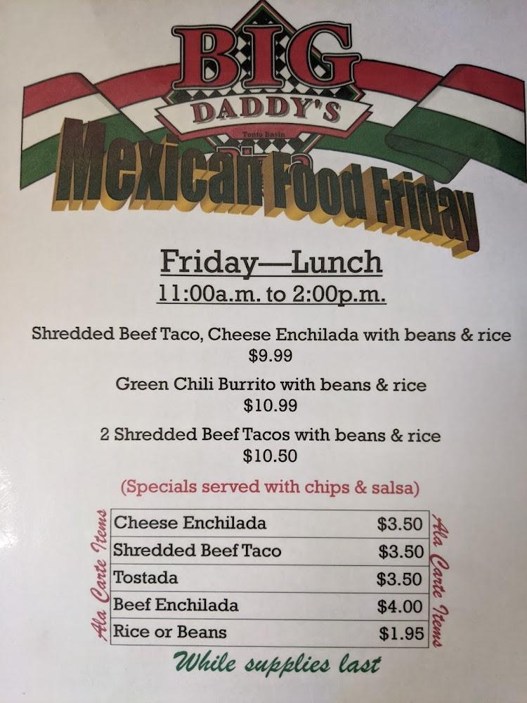 Big Daddy's Pizza Menu image 2