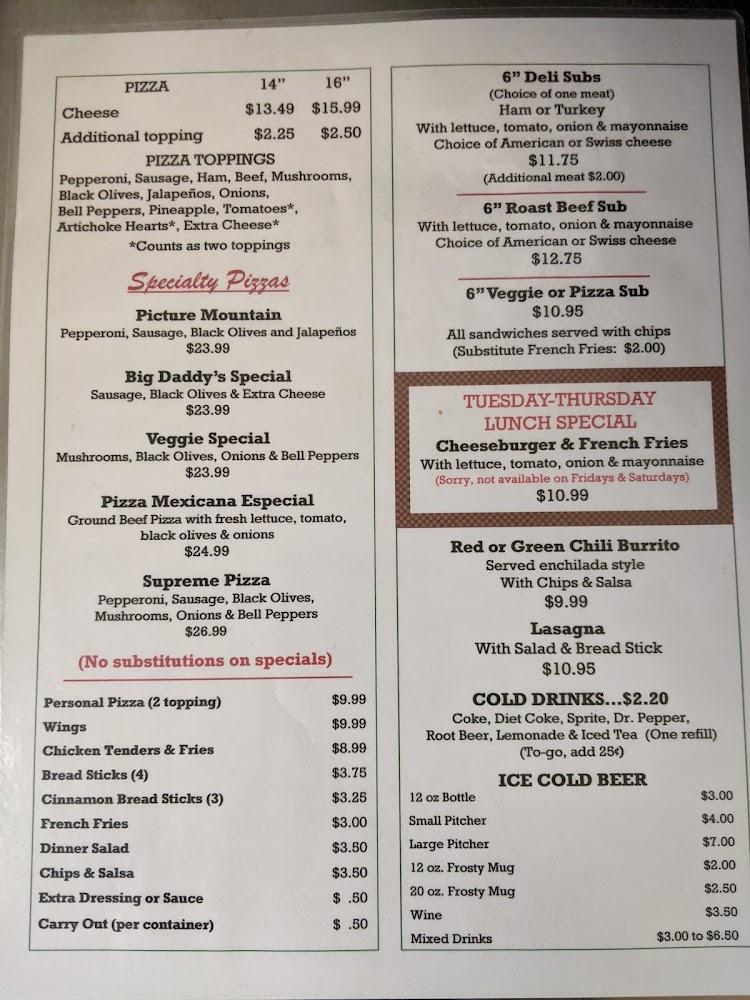 Big Daddy's Pizza Menu image 3